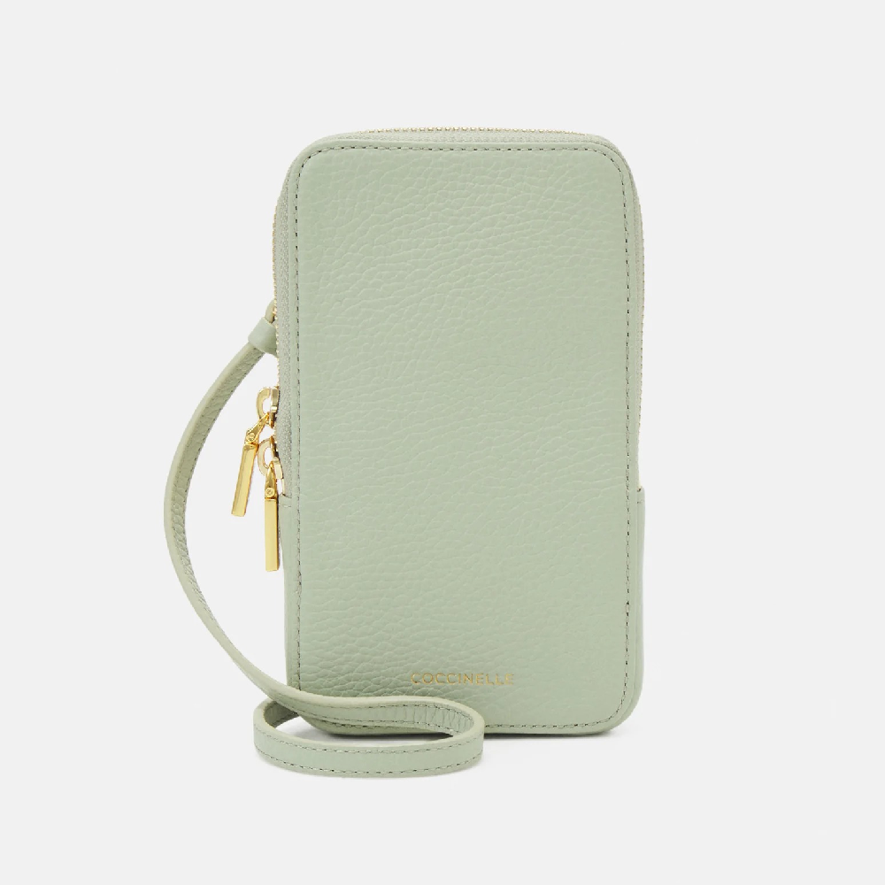 Сумка Coccinelle Phone Flor, светло-зеленый сумка кросс боди coccinelle liya синий