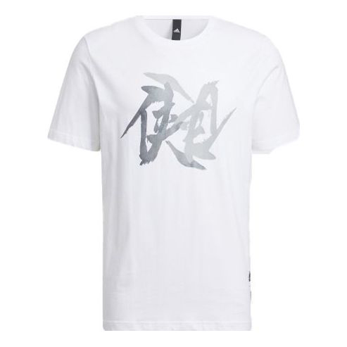 цена Футболка Adidas WJ T GFX Martial Arts Series Word Printing Round Neck Short Sleeve White T-Shirt, Белый