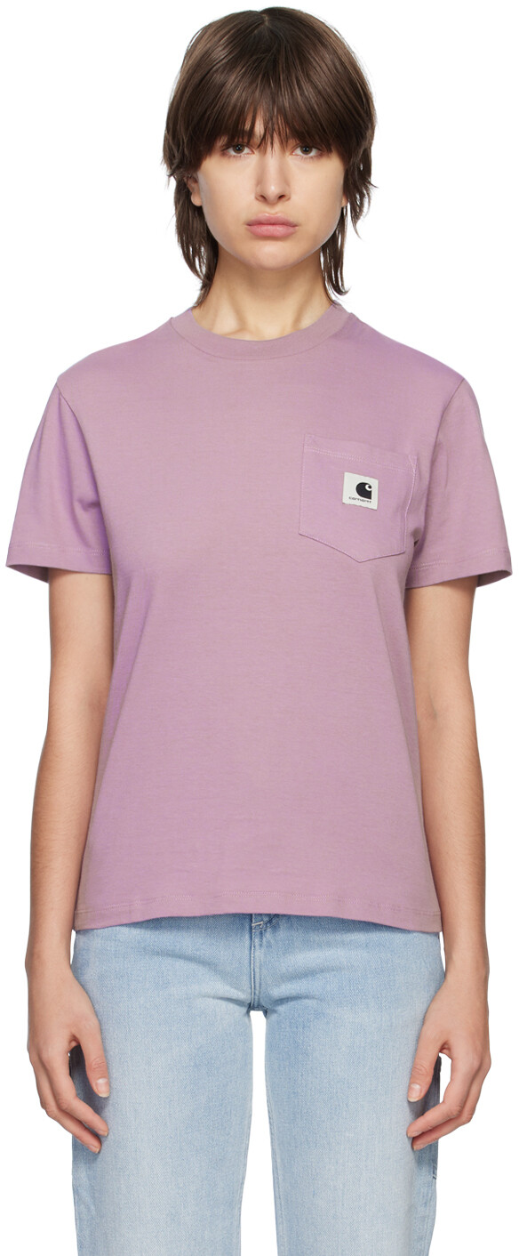 

Фиолетовая футболка с карманом Carhartt Work In Progress, Фиолетовый