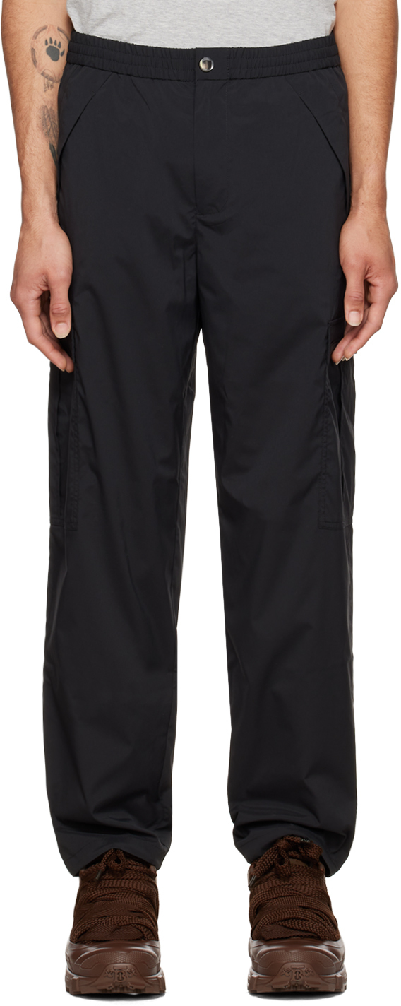 Черные брюки карго с резиновыми нашивками Burberry цена и фото