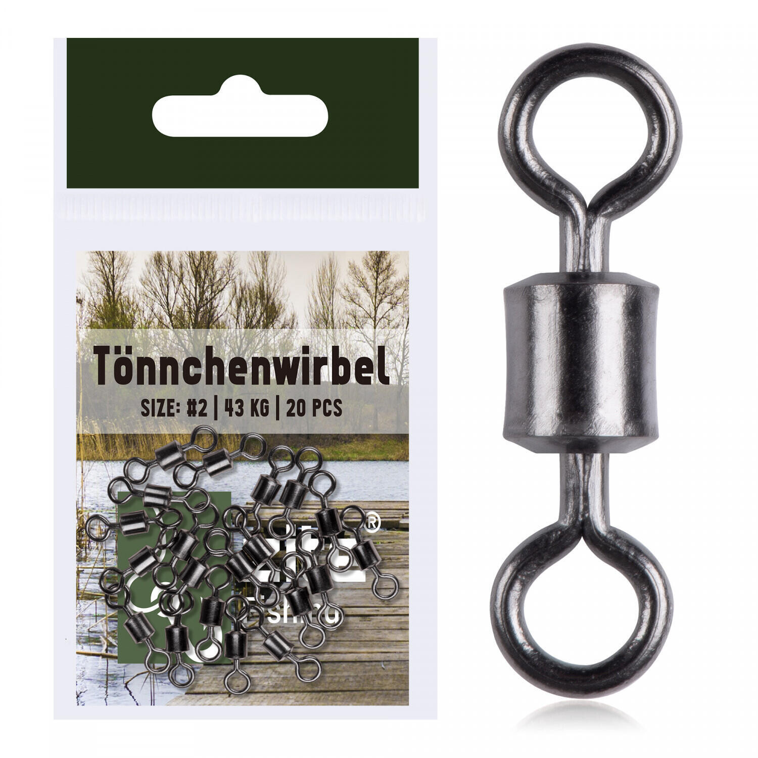 

Спиннинг Swirl Ton Swivels Fishing Swirl Gr. #4 35кг 20шт Зайт Рыбалка ZITE, серебро