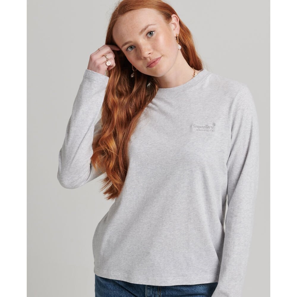 

Футболка с длинным рукавом Superdry Vintage Logo, серый