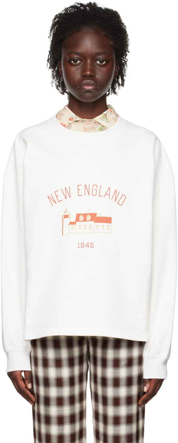 

Белый свитшот New England Bode