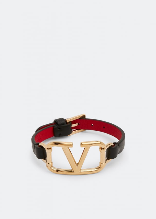 Браслет VALENTINO GARAVANI VLogo Signature bracelet, черный monzo двойной браслет из кожи с золотистой застежкой