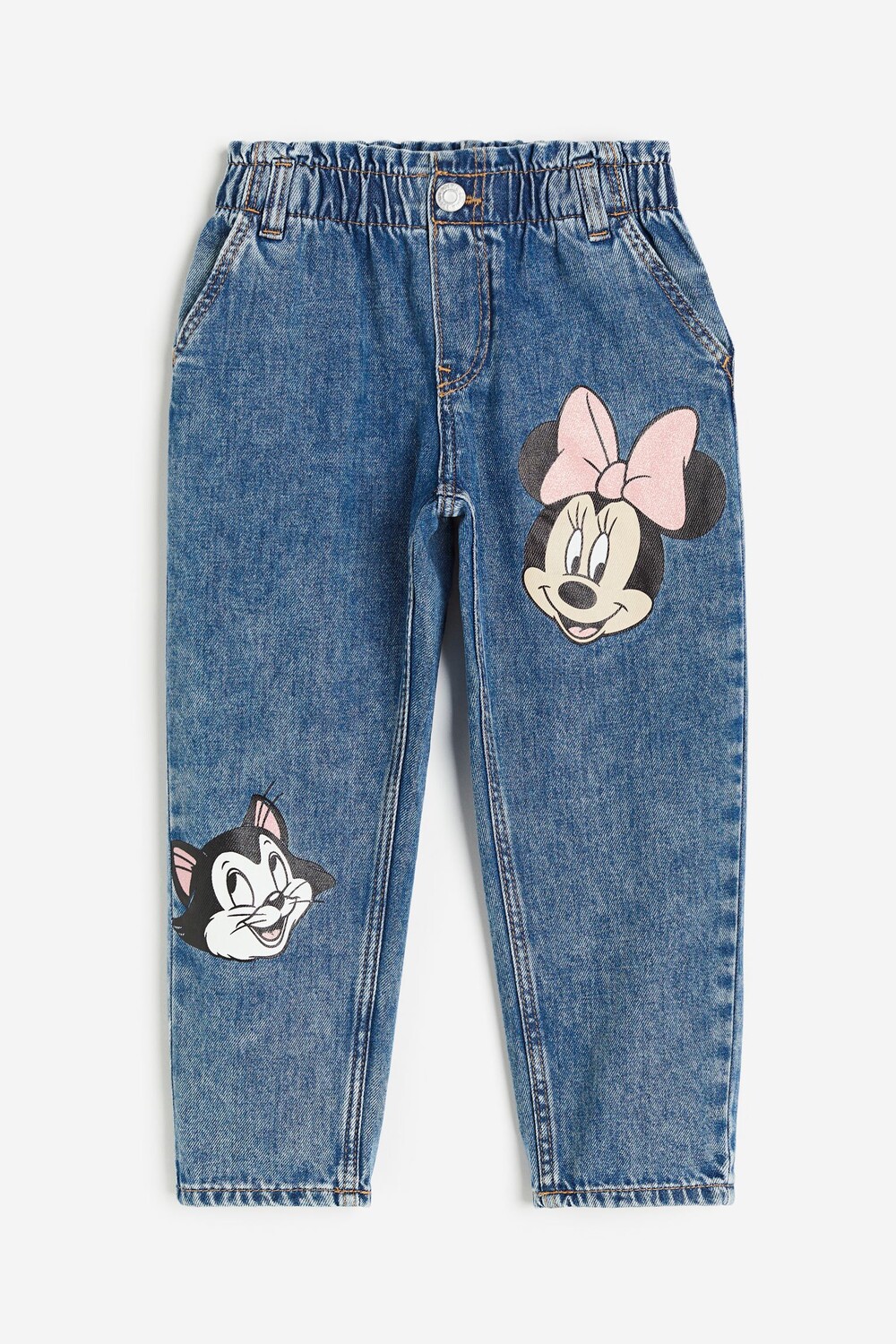 

Джинсы H&M Kids Relaxed Fit Paper Bag Minnie Mouse, синий