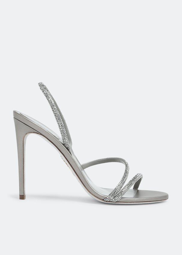 цена Сандалии RENÉ CAOVILLA Irina crystal sandals, серый