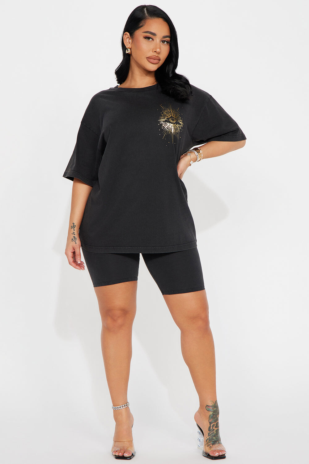 

Шорты Fashion Nova UNEYE, черный