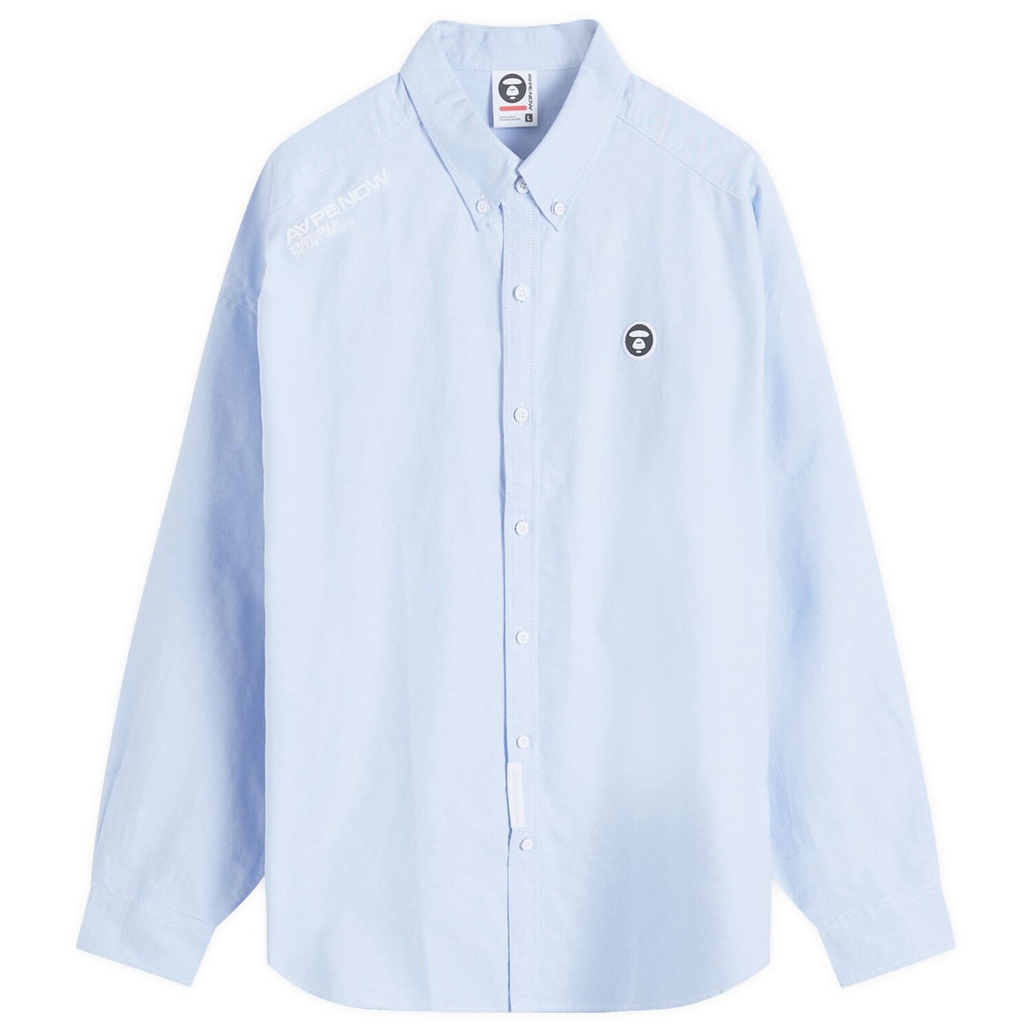 

Рубашка Aape Oxford Button Down Shirt, синий