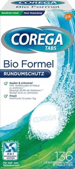 

Для чистки зубных протезов 136 шт. Corega Tabs Bio