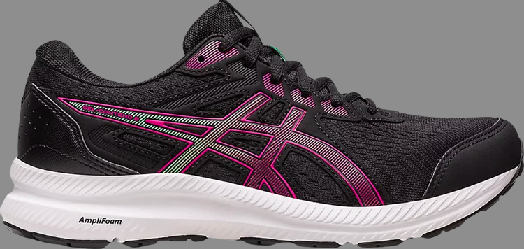 Кроссовки wmns gel contend 8 wide 'black pink rave' Asics, черный - фото