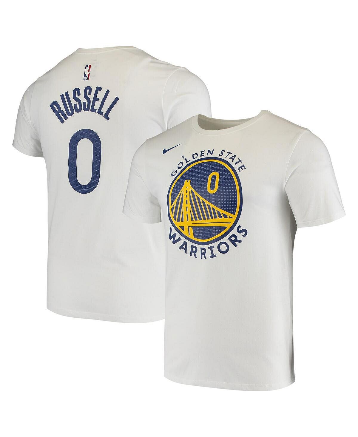 

Мужская футболка d'angelo russell white golden state warriors name and number logo performance Nike, белый