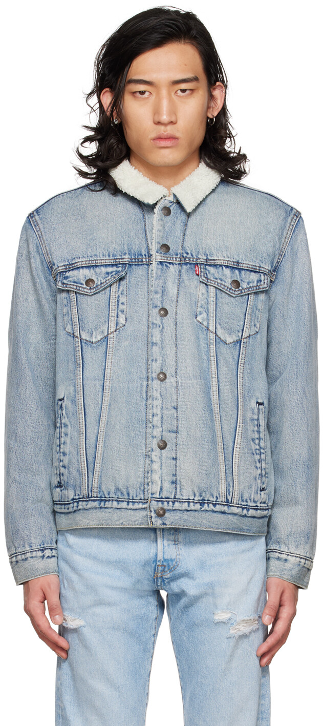 

Синяя джинсовая куртка Type III Sherpa Trucker Levi's