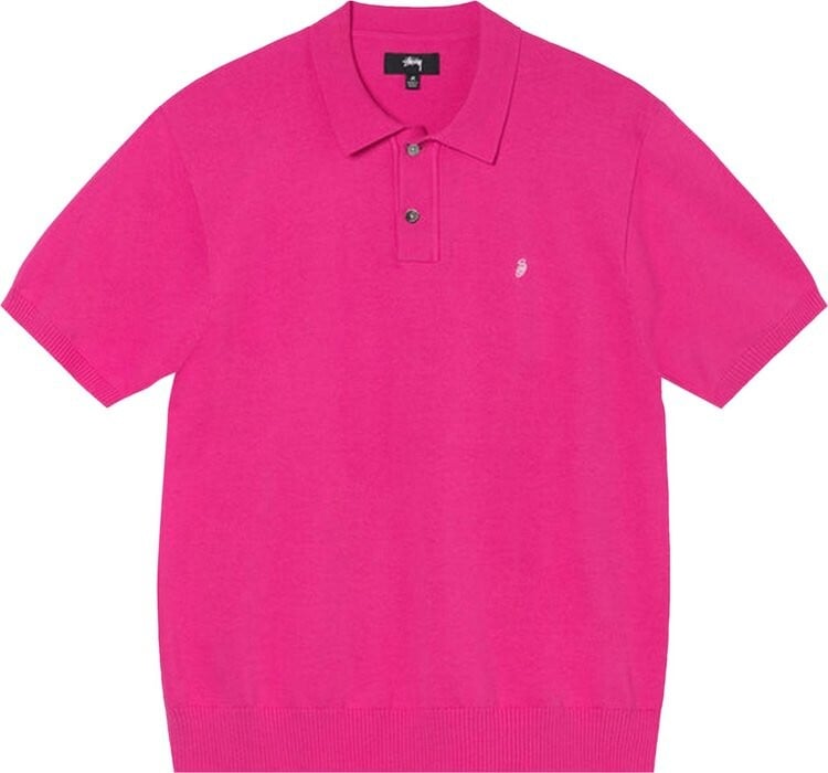 

Свитер Stussy Classic Short-Sleeve Polo Sweater 'Pink', розовый