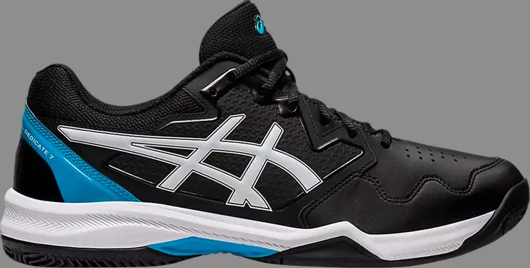 

Кроссовки gel dedicate 7 clay 'black island blue' Asics, черный