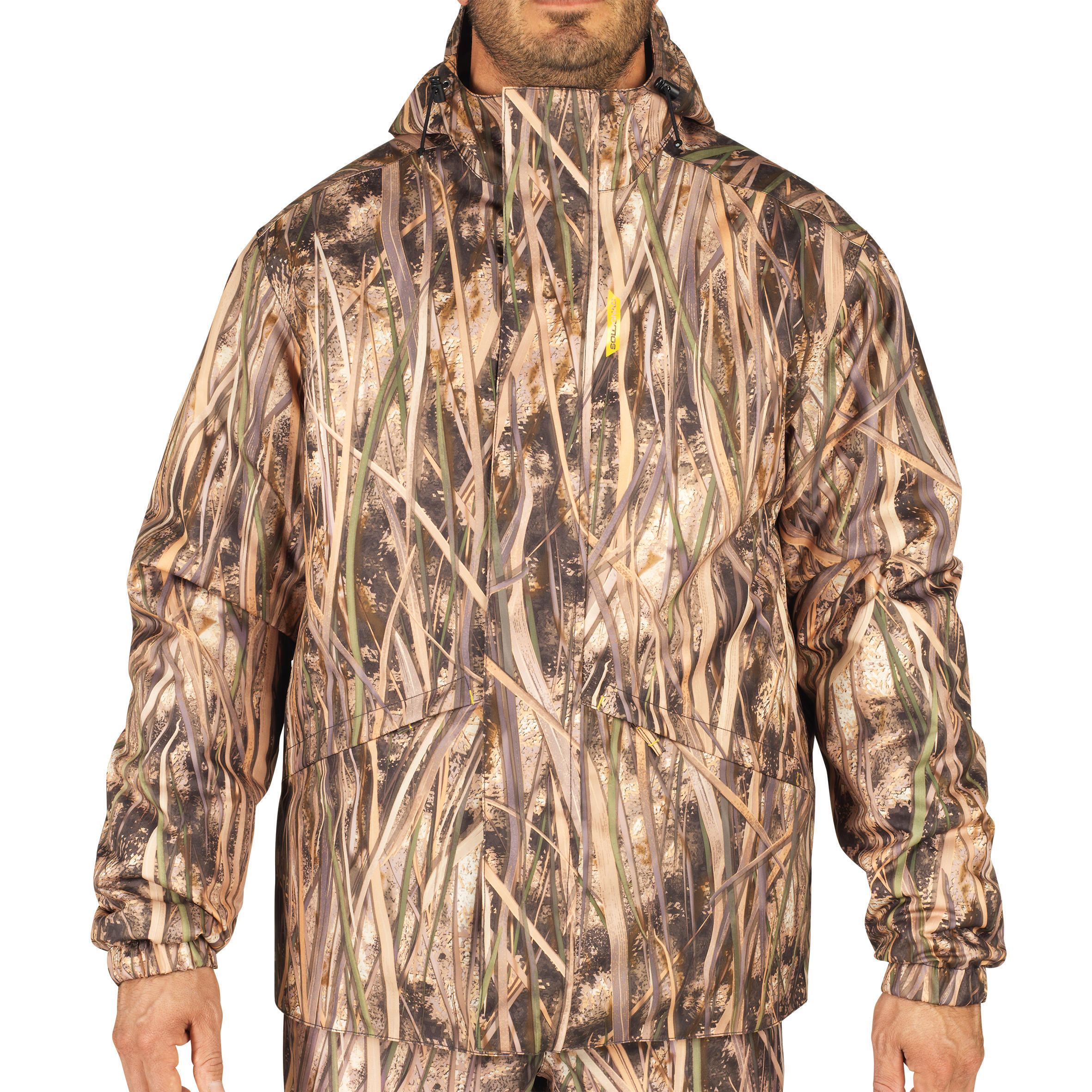 Куртка для охоты утепленная водонепроницаемая бесшумная 100 SOLOGNAC