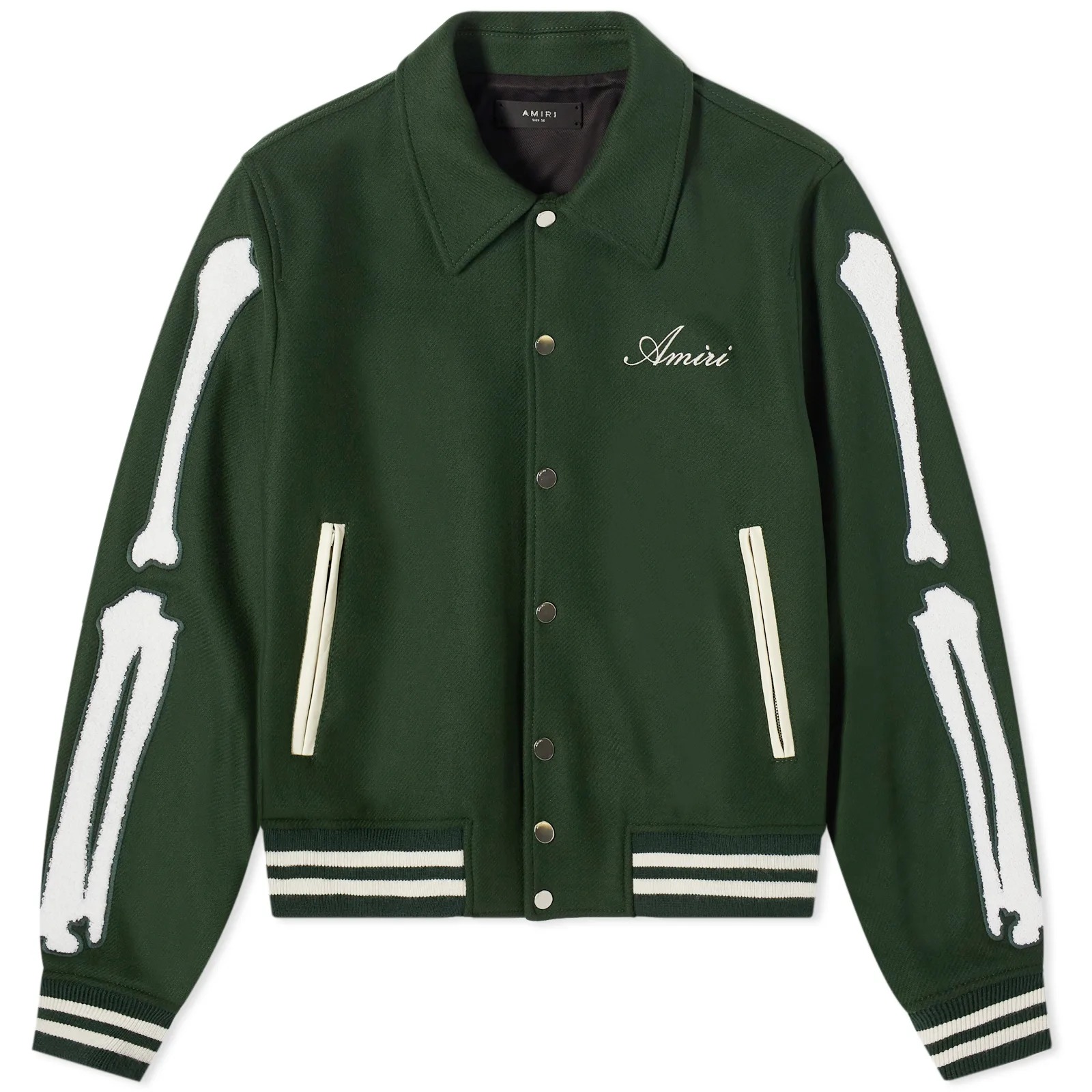 Куртка Amiri Bones Varsity, зеленый