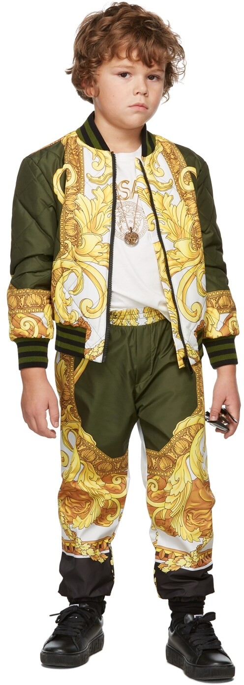 

Спортивные брюки Kids Green & Gold Informal Barocco Versace