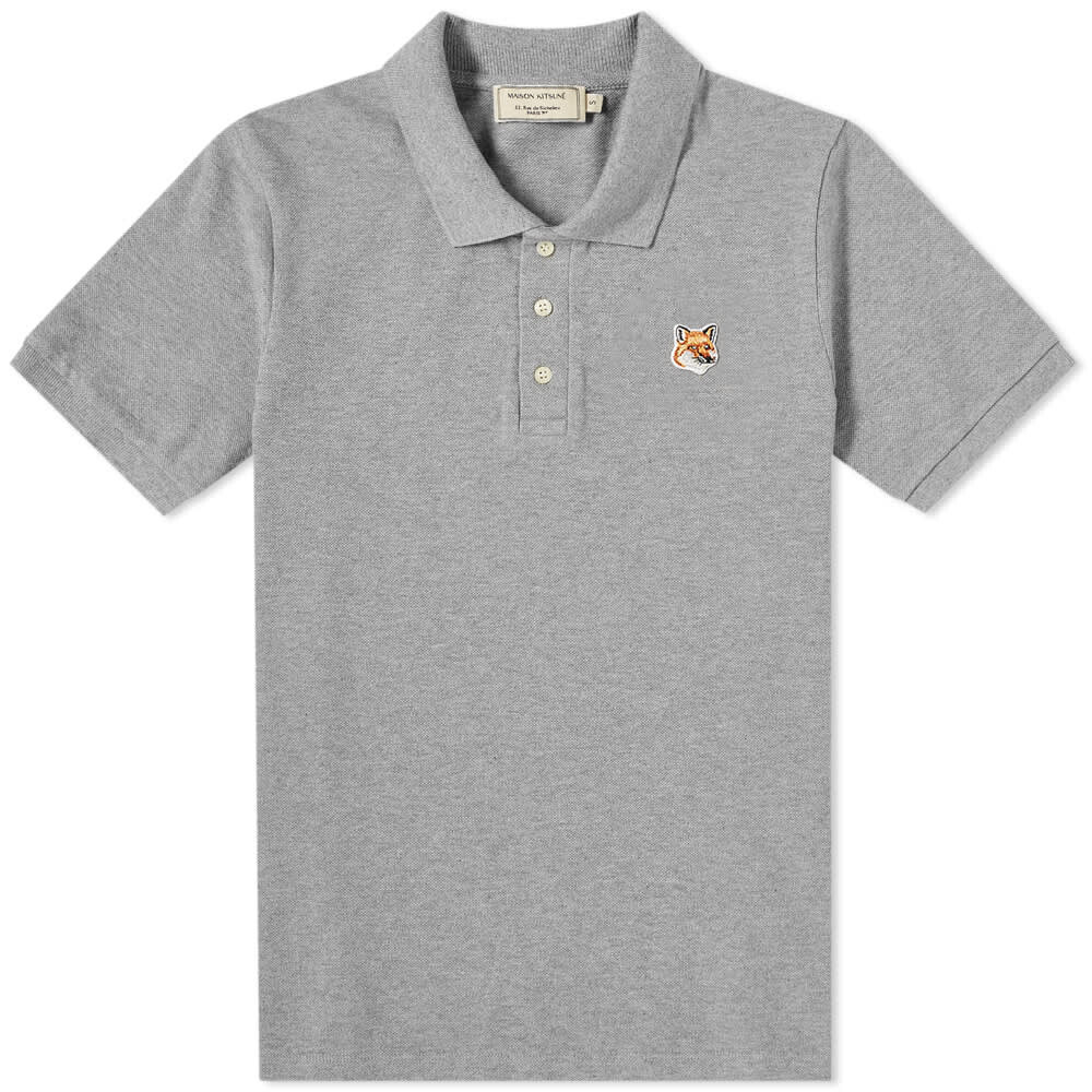 

Футболка Maison Kitsuné Fox Head Patch Classic Polo, Серый