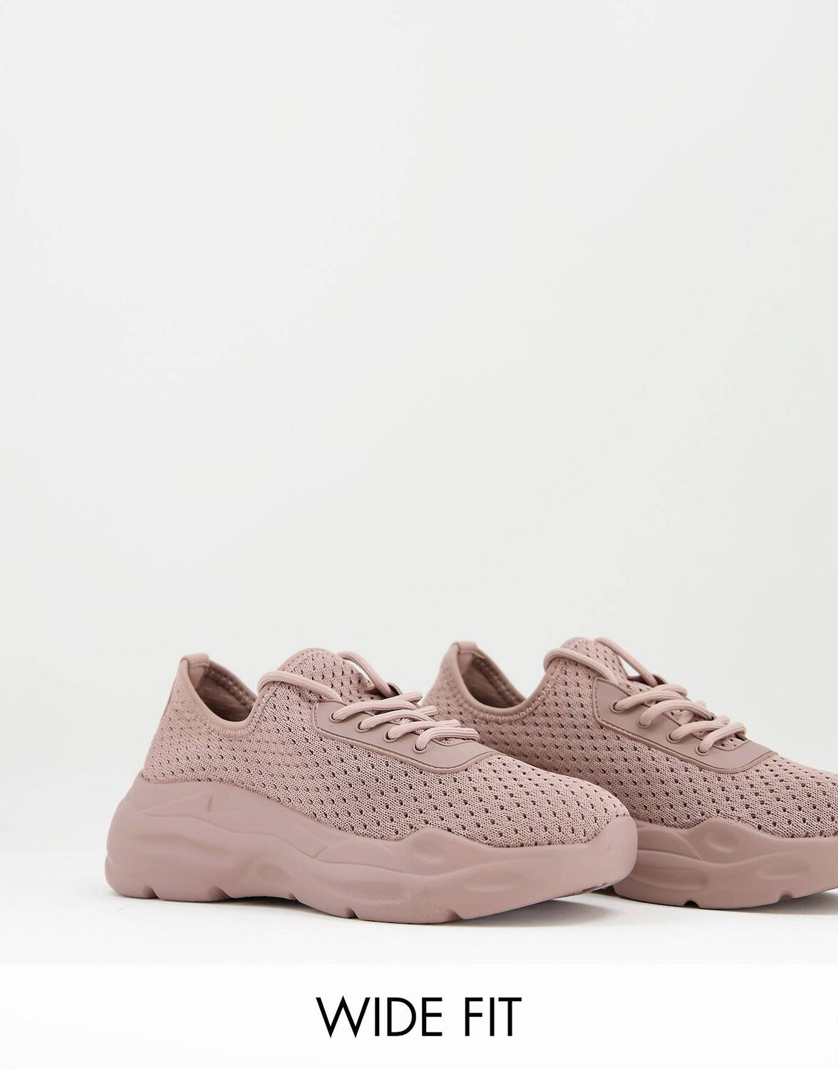 

Розовые массивные вязаные кроссовки на шнуровке ASOS DESIGN