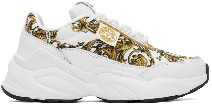 

Белые кроссовки \Волна\"" Versace Jeans Couture