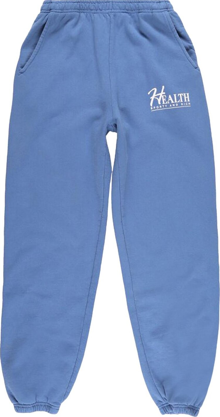 

Брюки Sporty & Rich Big H Sweatpants 'Steel Blue/White', синий