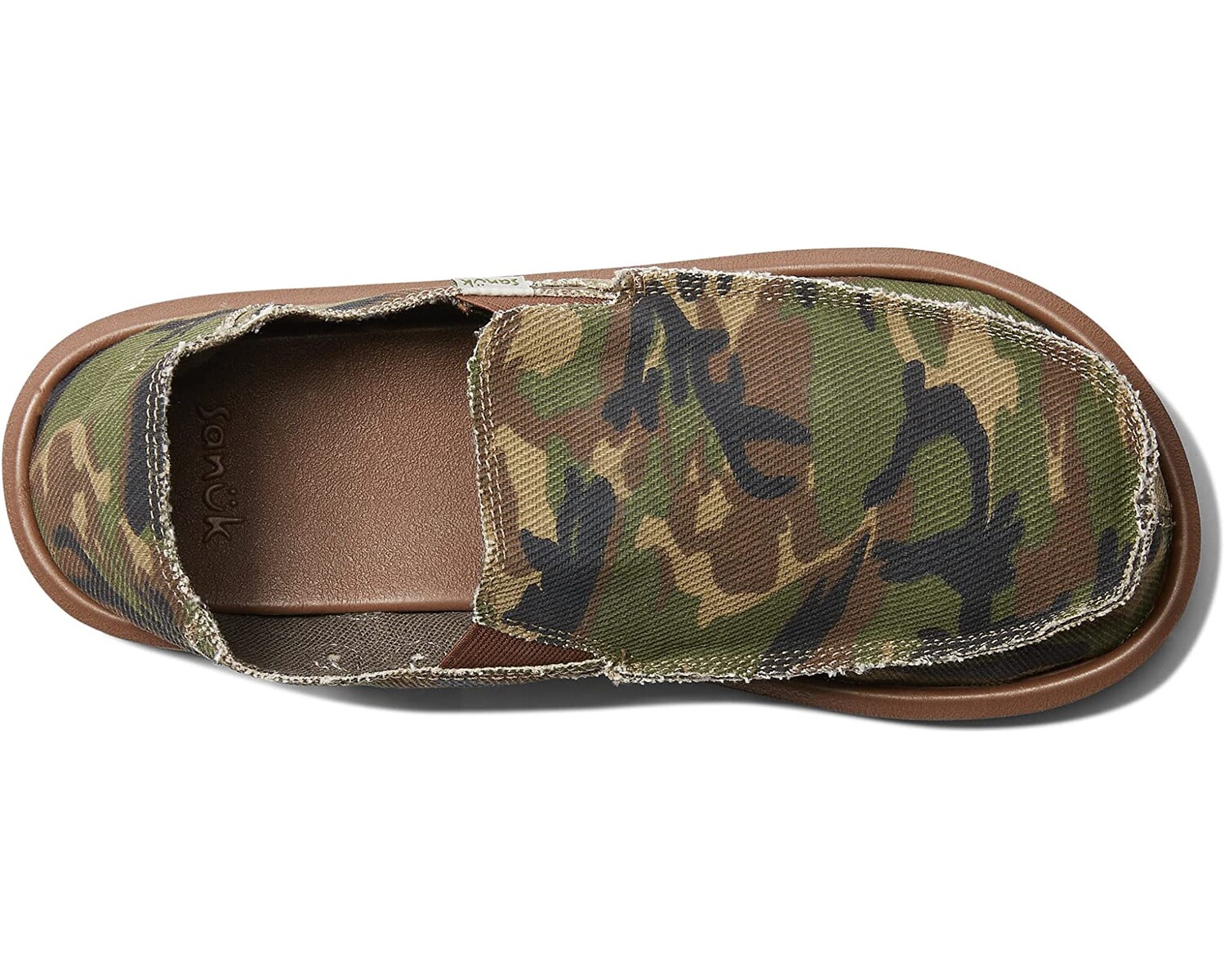 

Лоферы Vagabond Sidewalk Surfer Camo Sanuk, лесной камуфляж