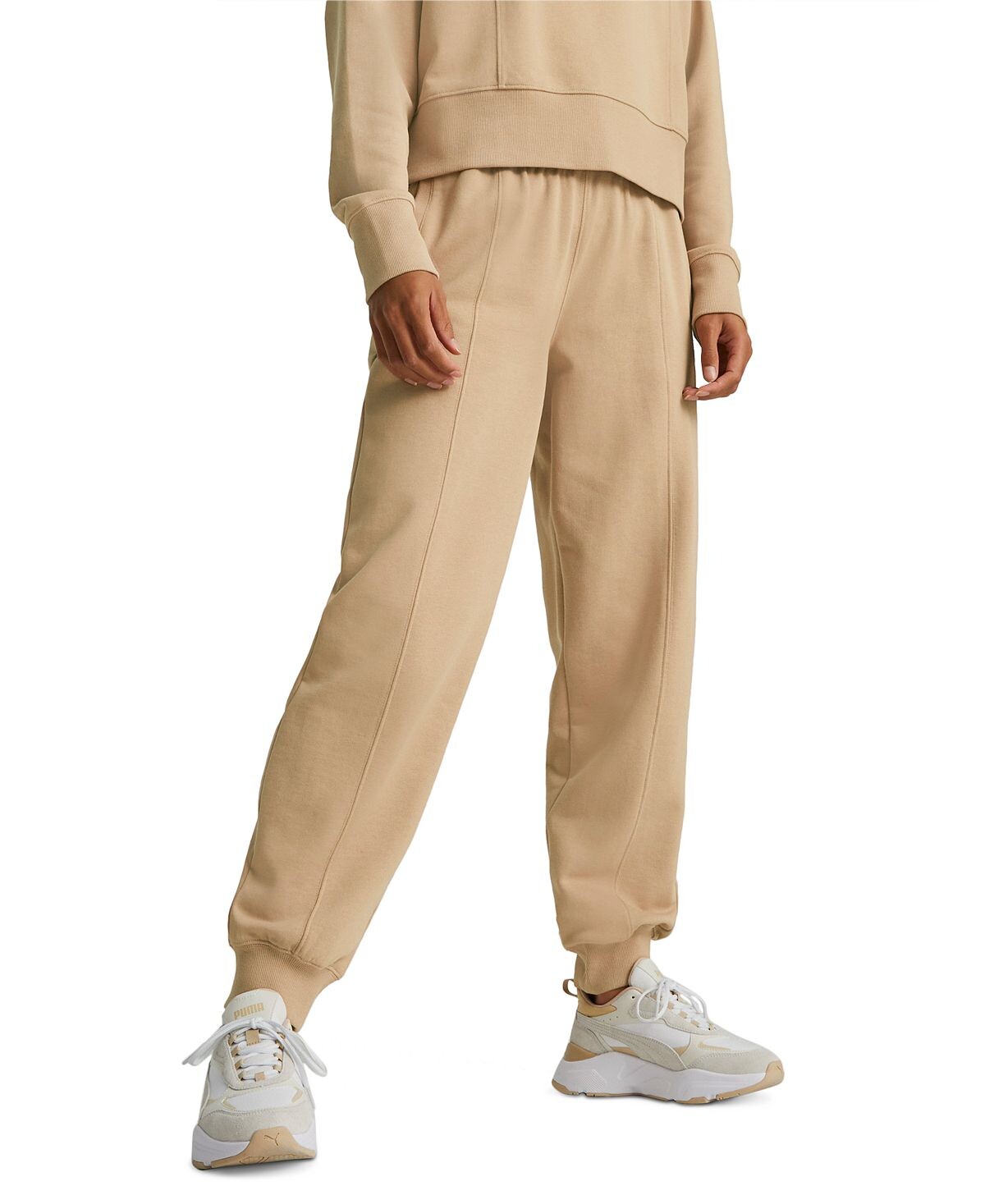 

Женские брюки her из хлопка с высокой посадкой и кулиской Puma, мульти