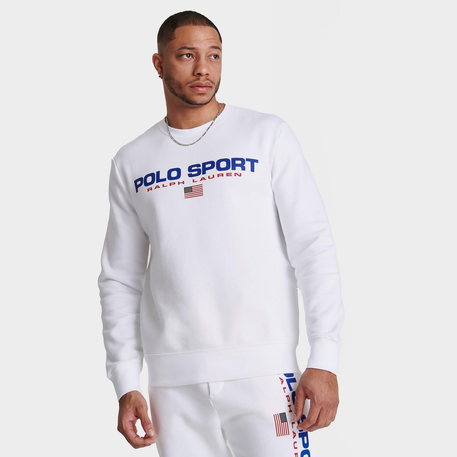 

Мужская толстовка Ralph Lauren Polo Sport из флиса с круглым вырезом Polo Ralph Lauren, белый