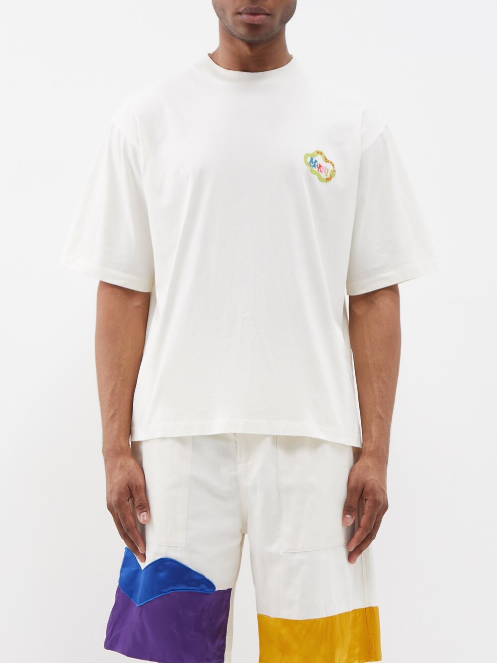 

Футболка x no vacancy inn из хлопкового джерси Marni, белый