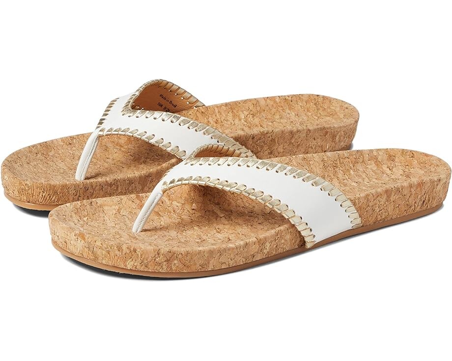 

Сандалии Jack Rogers Thelma Comfort Flip-Flop, цвет White/Platinum