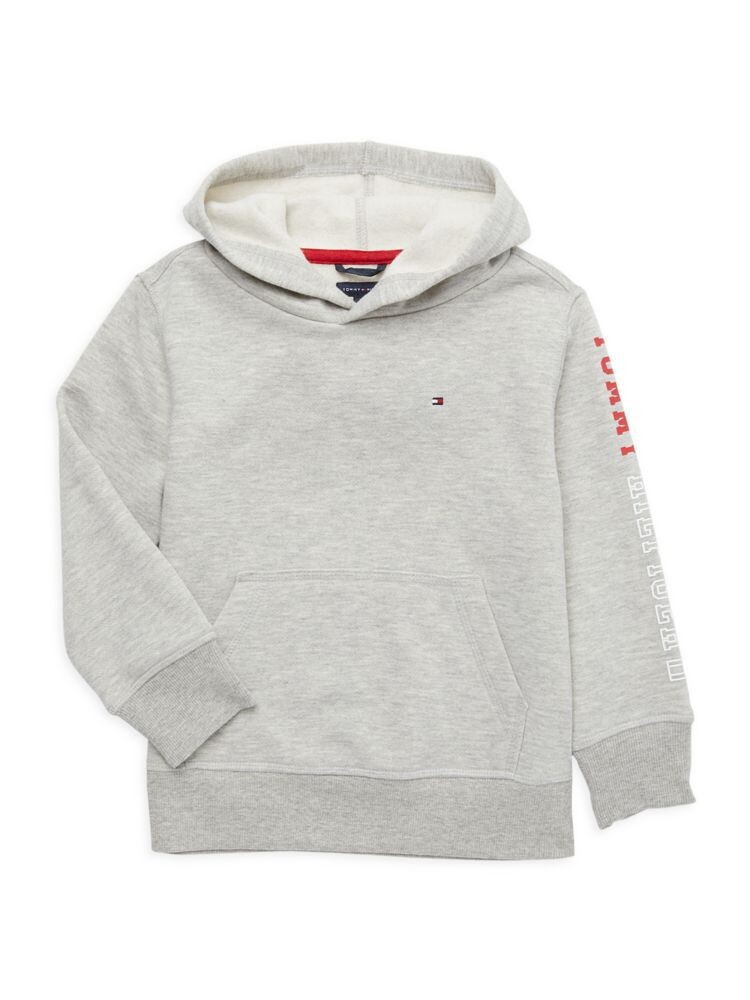 

Толстовка с разделенным логотипом для маленького мальчика Tommy Hilfiger, цвет Grey Heather