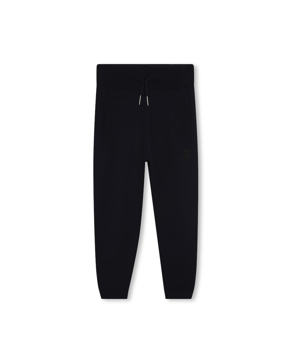 

Однотонные спортивные брюки для мальчика на кулиске Zadig & Voltaire, темно-синий
