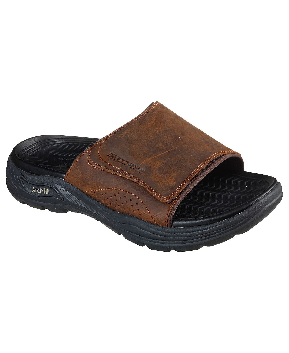 

Мужские сандалии arch fit motley - revelo slide от finish line Skechers, темно-коричневый