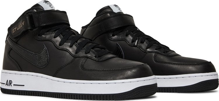 Stussy x air force discount 1 mid 'black snakeskin'