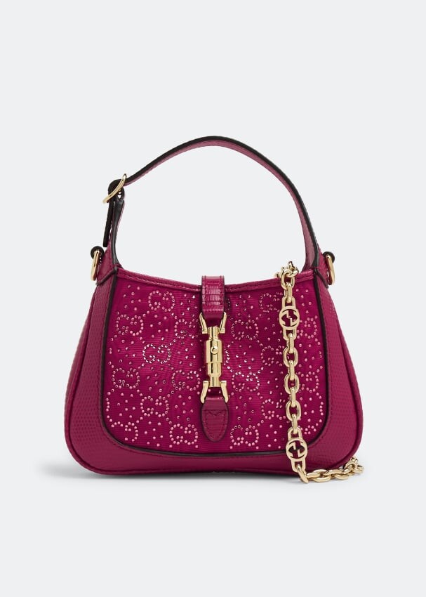 

Сумка GUCCI Jackie 1961 GG crystal mini bag, розовый
