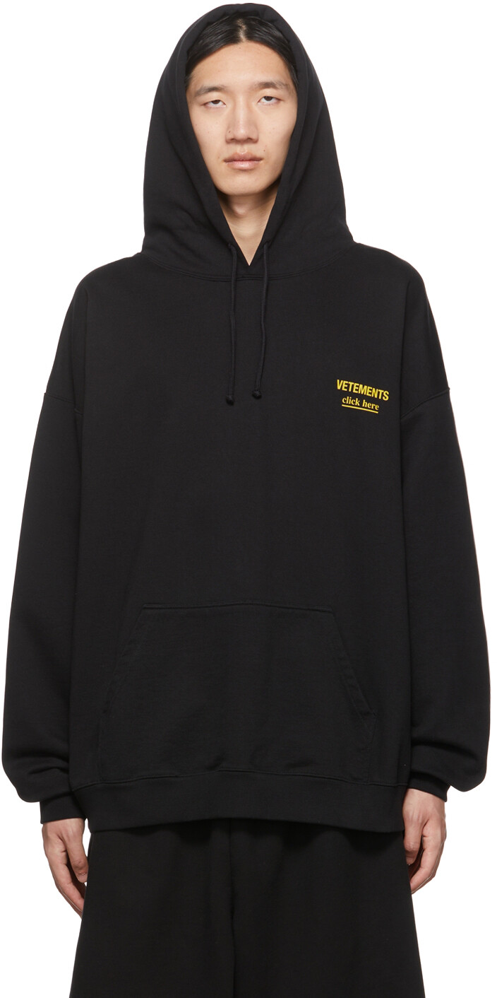 

Черная худи Vetements Click Here