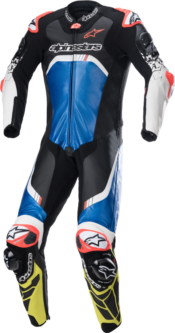 

Alpinestars GP Tech 4 Цельный кожаный костюм для мотоциклов, черный/синий/желтый