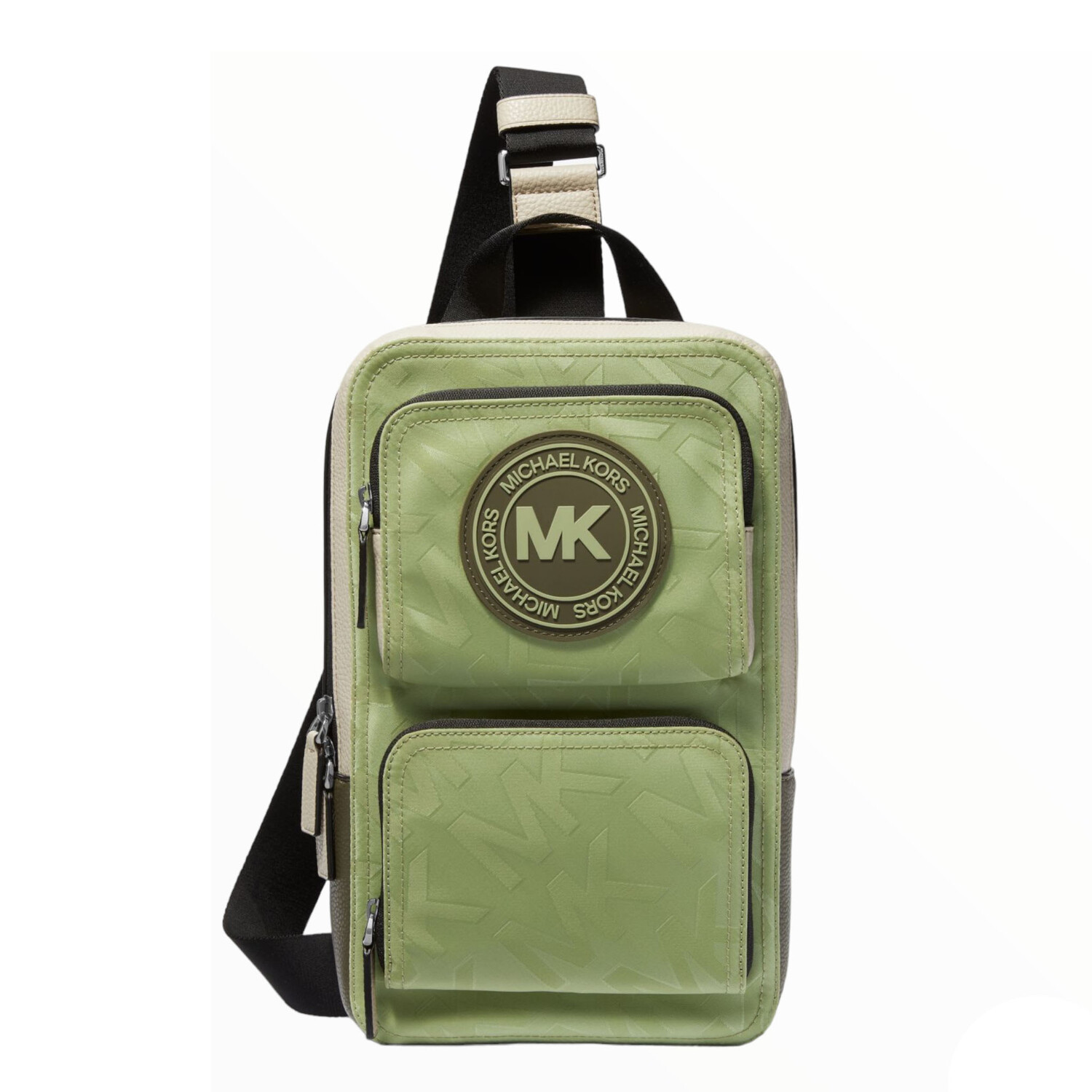 

Рюкзак Michael Kors Kent Logo Jacquard Nylon Sling, зеленый
