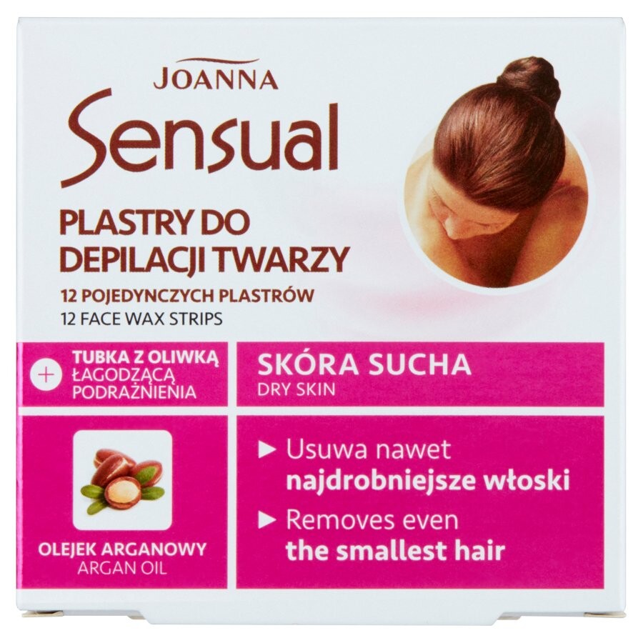 

Joanna Чувственные пластыри для депиляции лица Аргановое масло 12шт + тюбик с маслом оливы успокаивающие раздражения 10мл