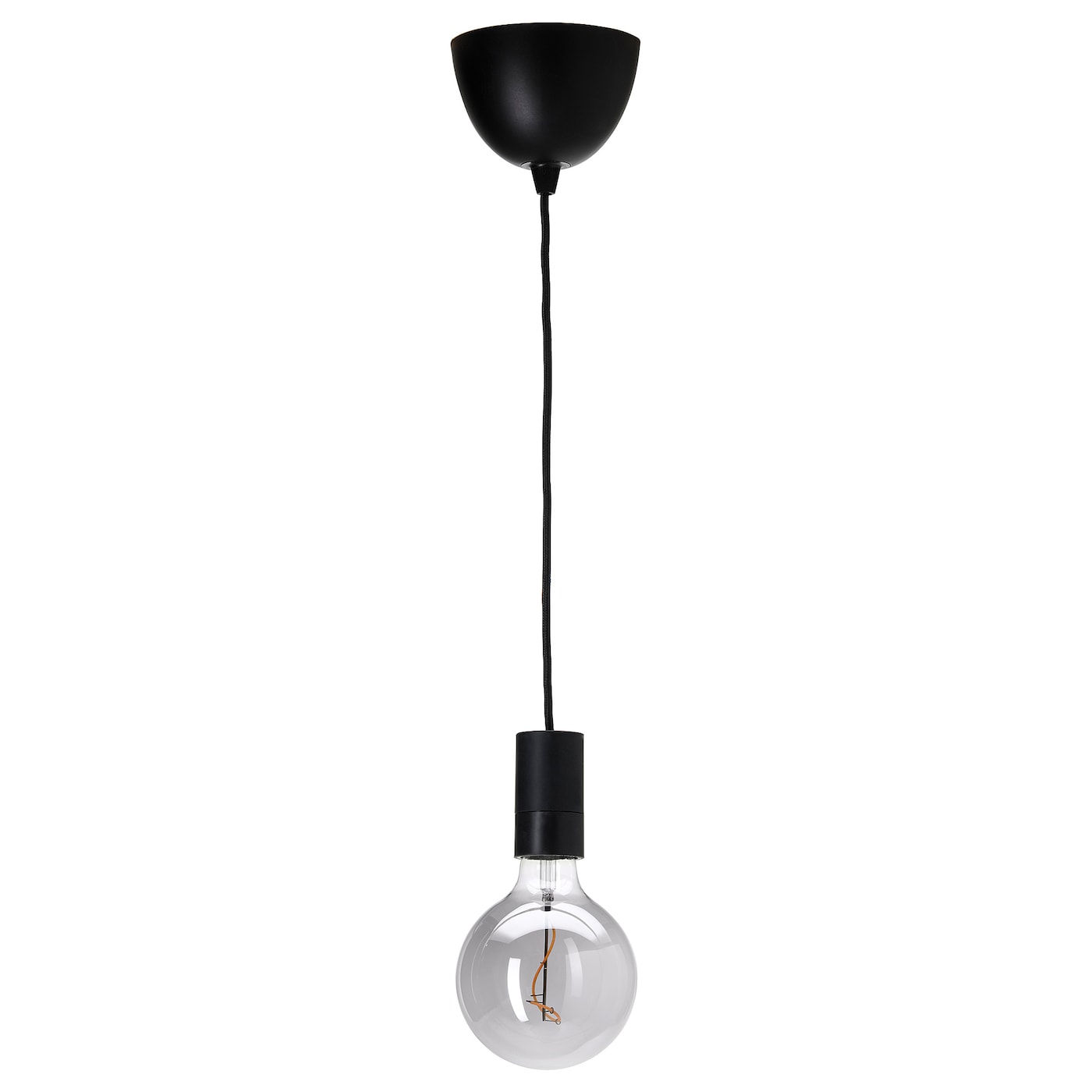 SUNNEBY / MOLNART Потолочный светильник, черный/серое стекло, 125 мм IKEA