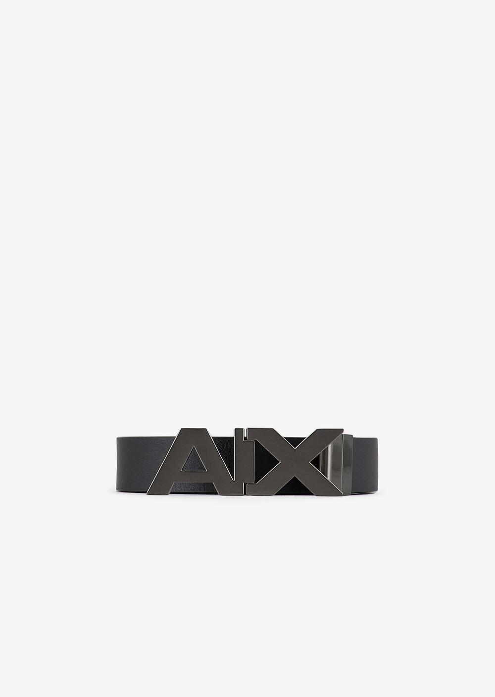 

Кожаный ремень с пряжкой-логотипом Armani Exchange, черный