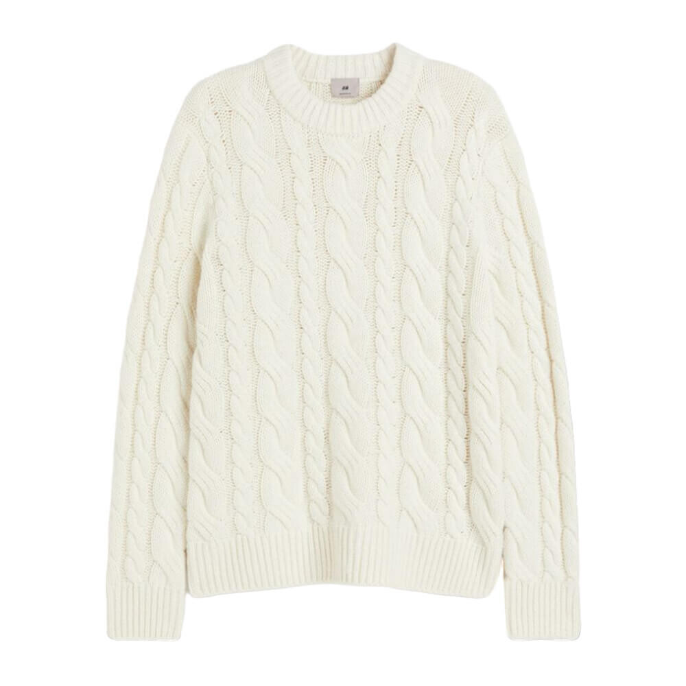 

Свитер H&M Regular Fit Wool-blend, светло-бежевый