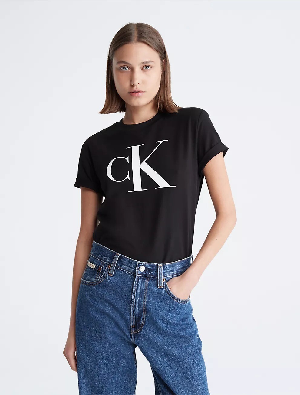 

Футболка Calvin Klein Monogram Logo Crewneck, черный