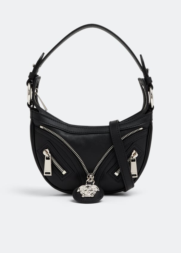 

Сумка-хобо VERSACE Repeat mini hobo bag, черный