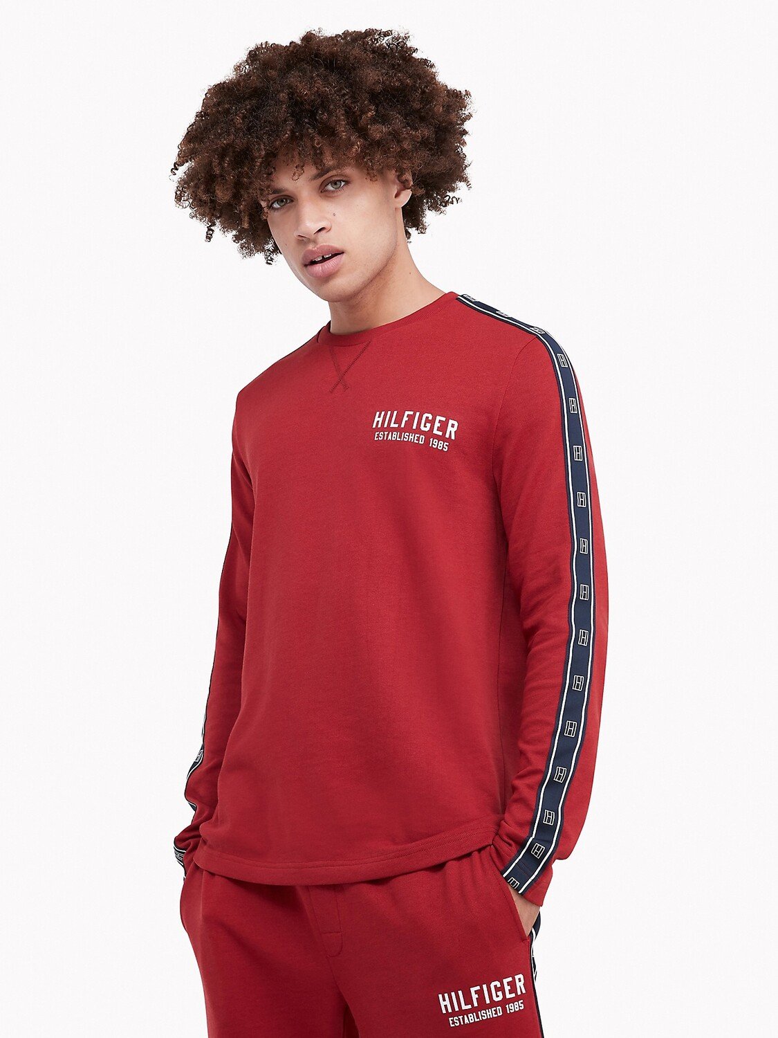 

Лонгслив Tommy Hilfiger hilfiger sleep crewneck, красный