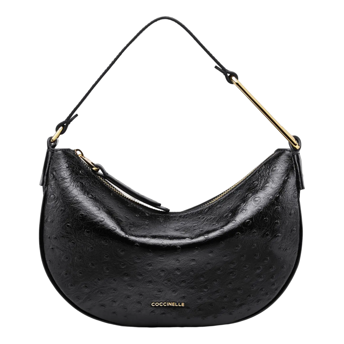 

Сумка хобо Coccinelle Priscilla Shiny Ostrich Small, черный