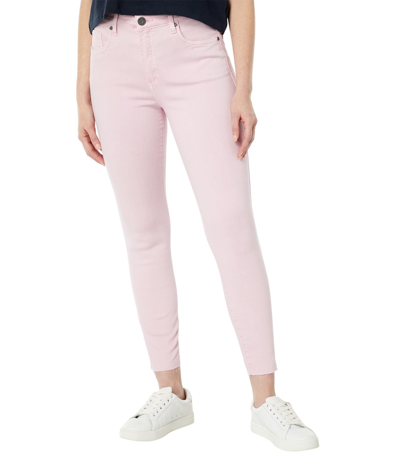 

Джинсы KUT from the Kloth, Connie High-Rise Fab AB Ankle Skinny-Raw Hem in Bubble Gum