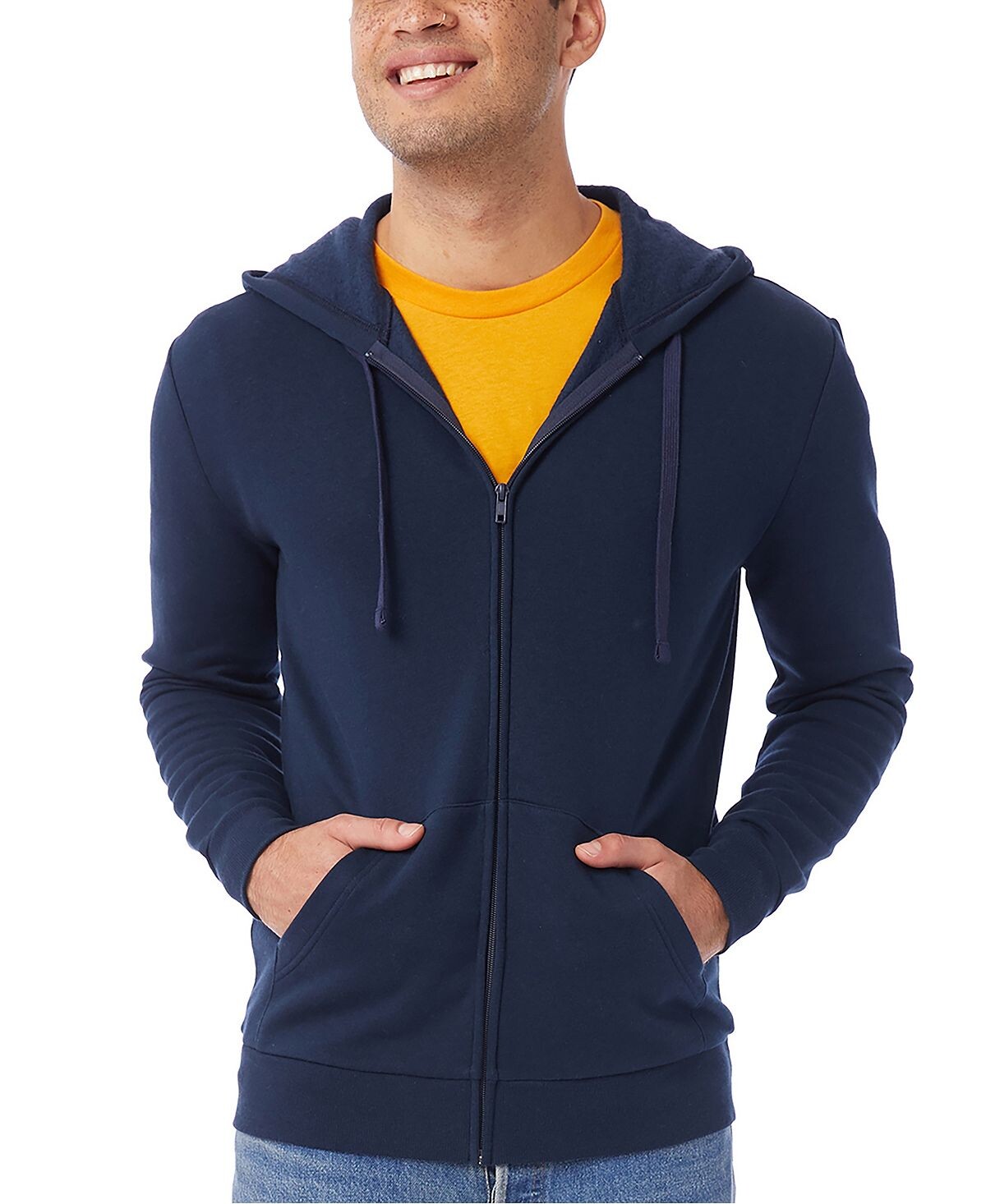 

Мужская толстовка с капюшоном eco-cozy на молнии Alternative Apparel, мульти, Черный