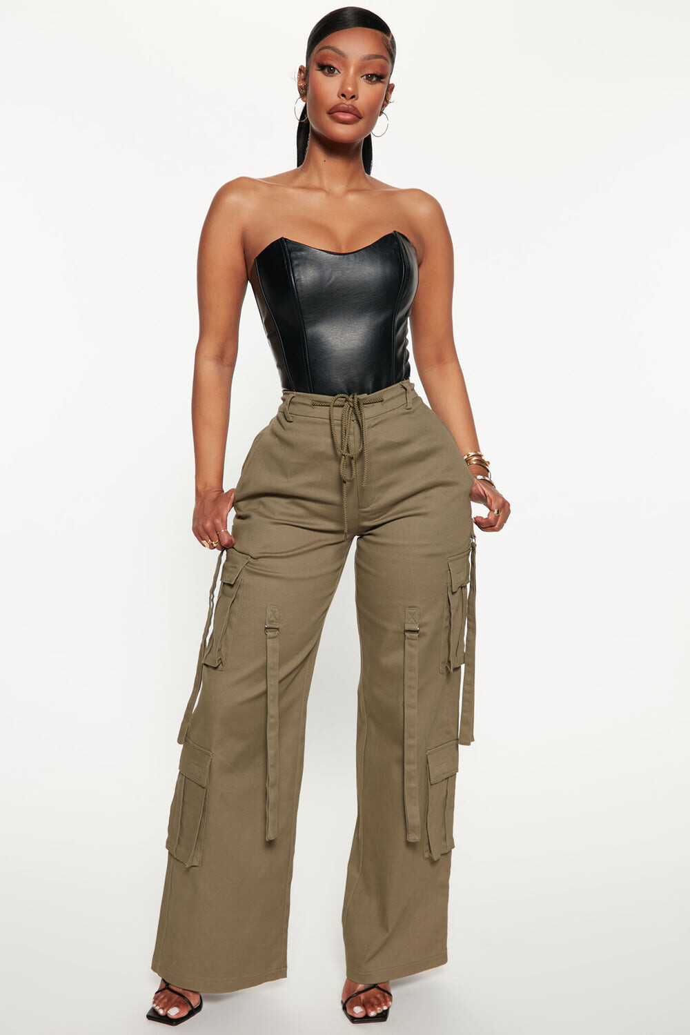 

Брюки карго Fashion Nova HMP02, оливковый, Зеленый