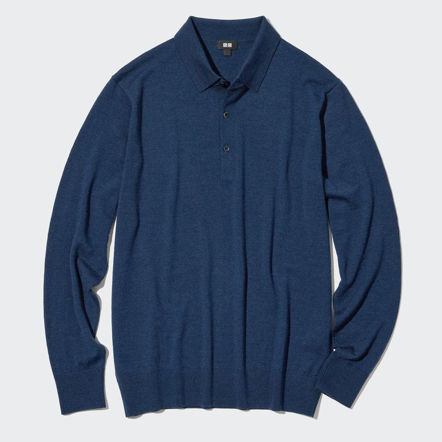 

Рубашка-поло Uniqlo Extra Fine Merino, синий (Размер L)